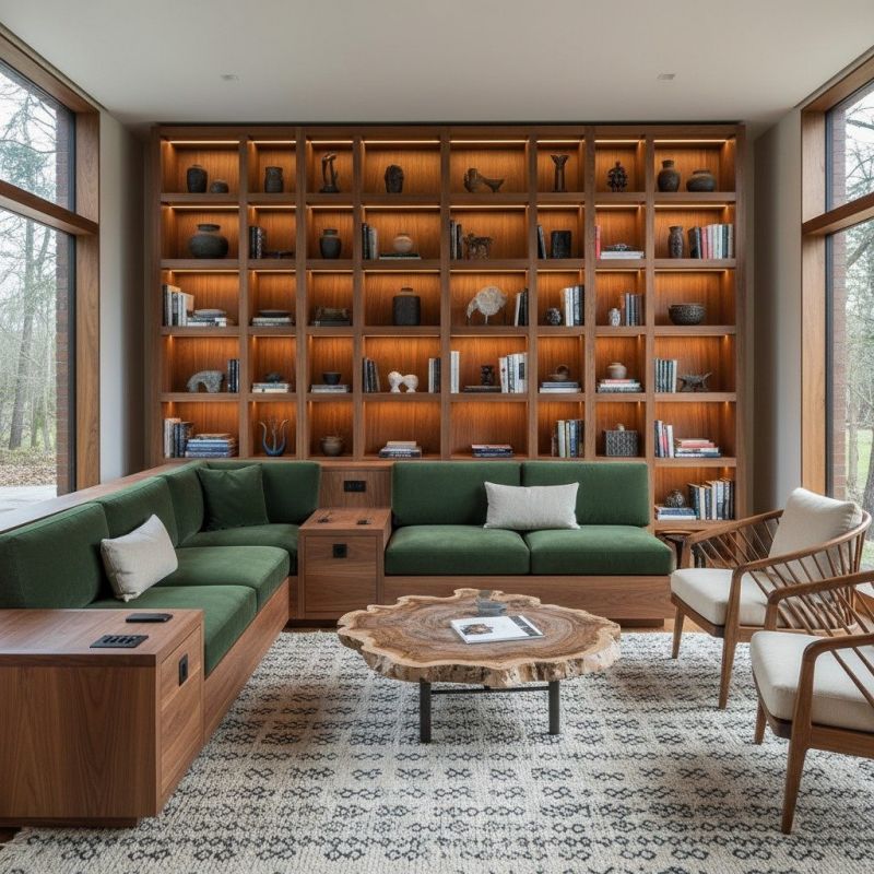 Custom Bookcase Installation